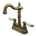 Kingston Brass Bar Faucet W/out Pop-Up Rod, Antique Brass KB1493PL